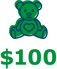 bear icon 100 dollars