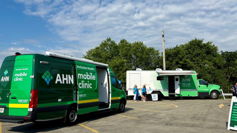 AHN Center for Inclusion Health mobile clinic and mobile OB-GYN vans