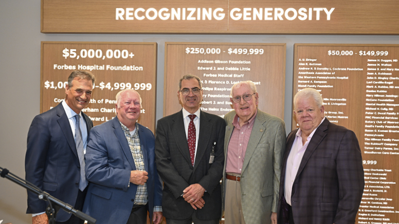 AHN Forbes Hospital Reveals New Donor Wall 