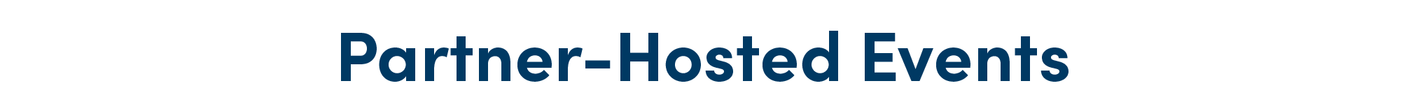 Partner Hosted Events