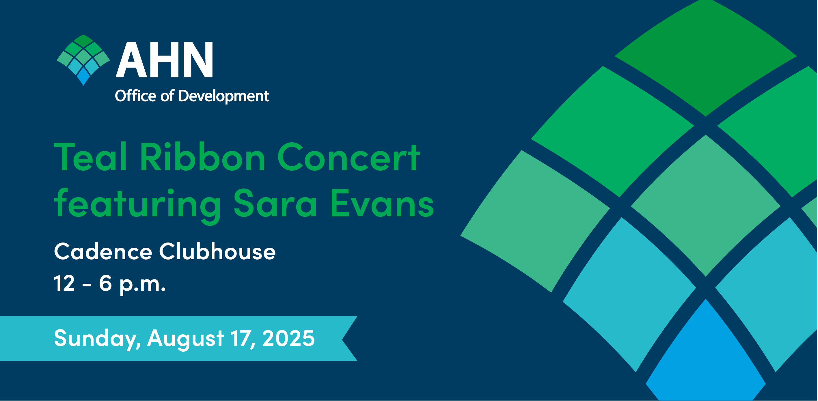 Teal Ribbon Concert featuring Sara Evans