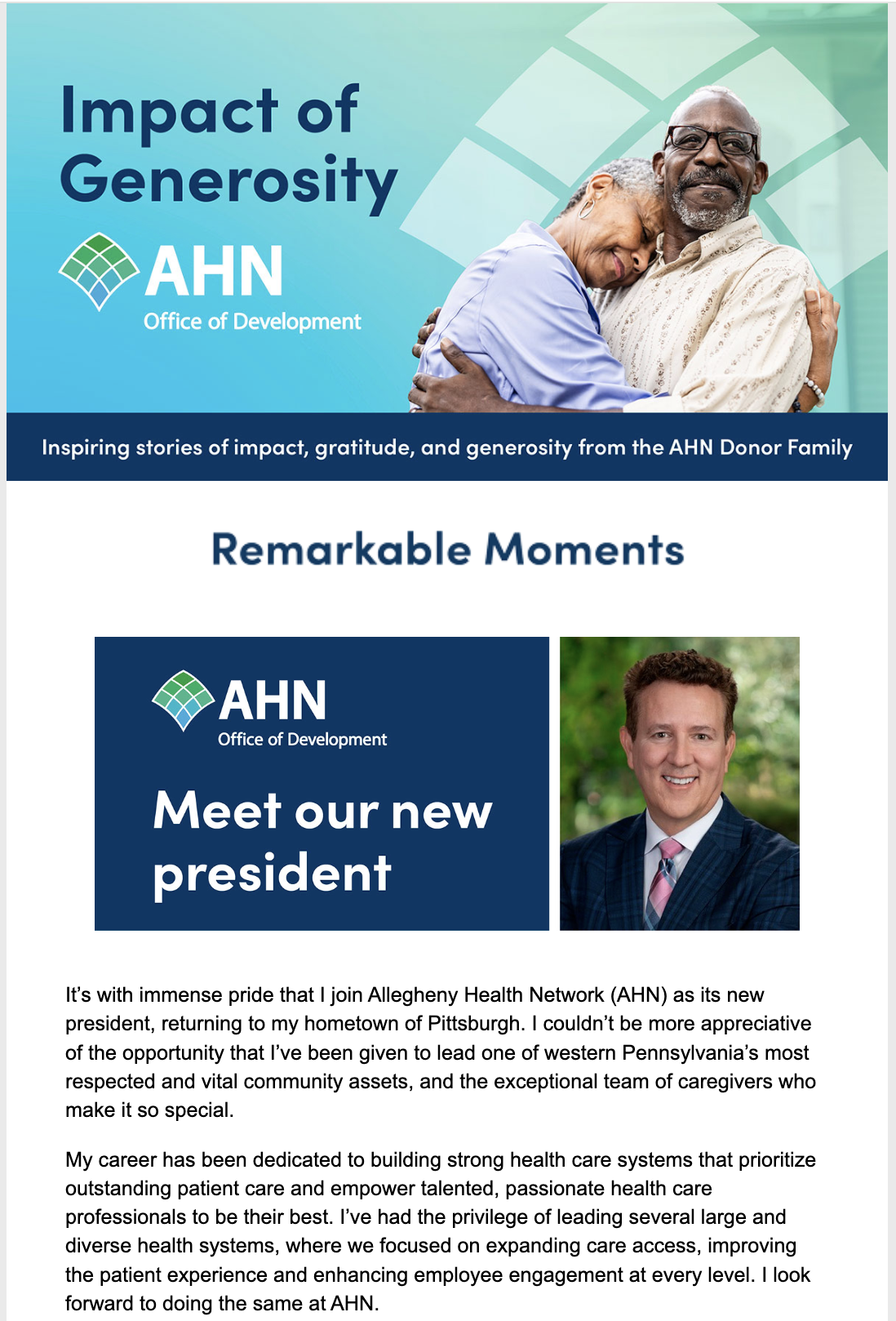 Impact of Generosity E-Newsletter Thumbnail