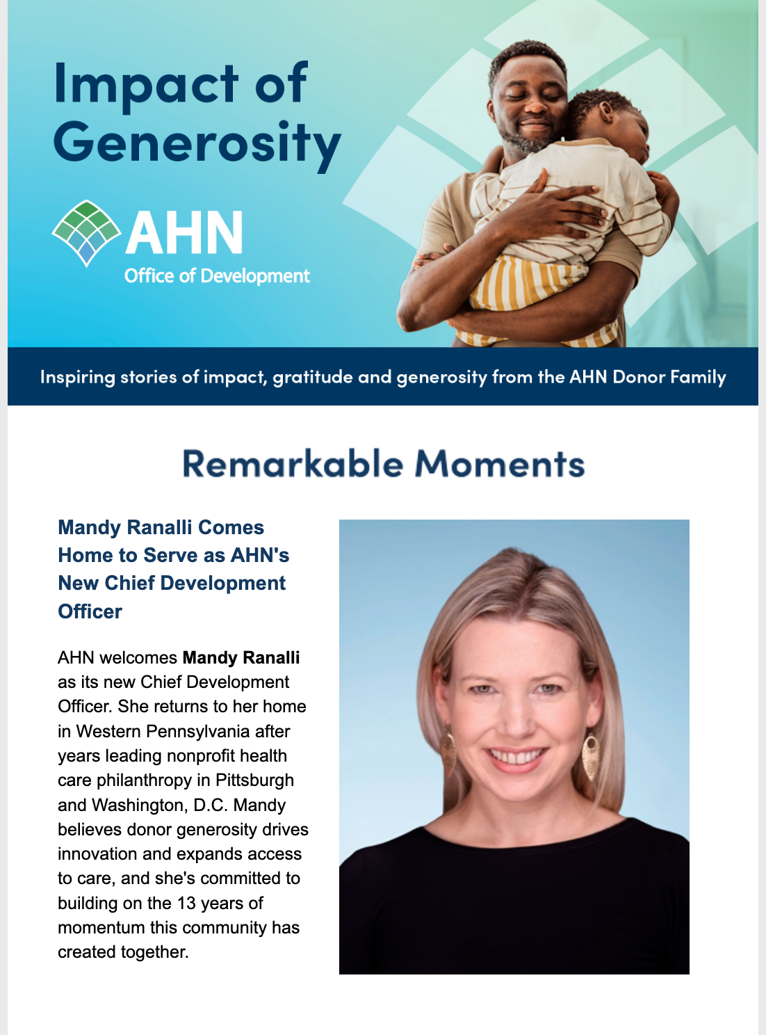Impact of Generosity E-Newsletter Thumbnail