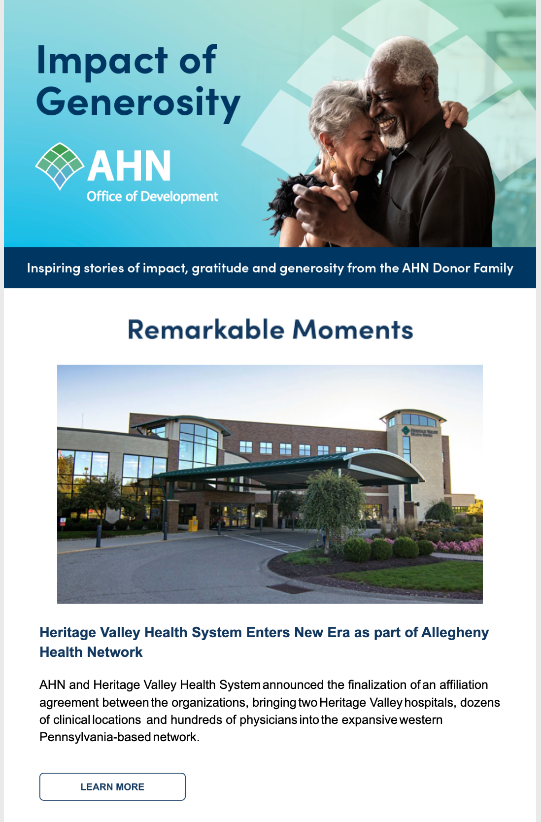 Impact of Generosity E-Newsletter Thumbnail
