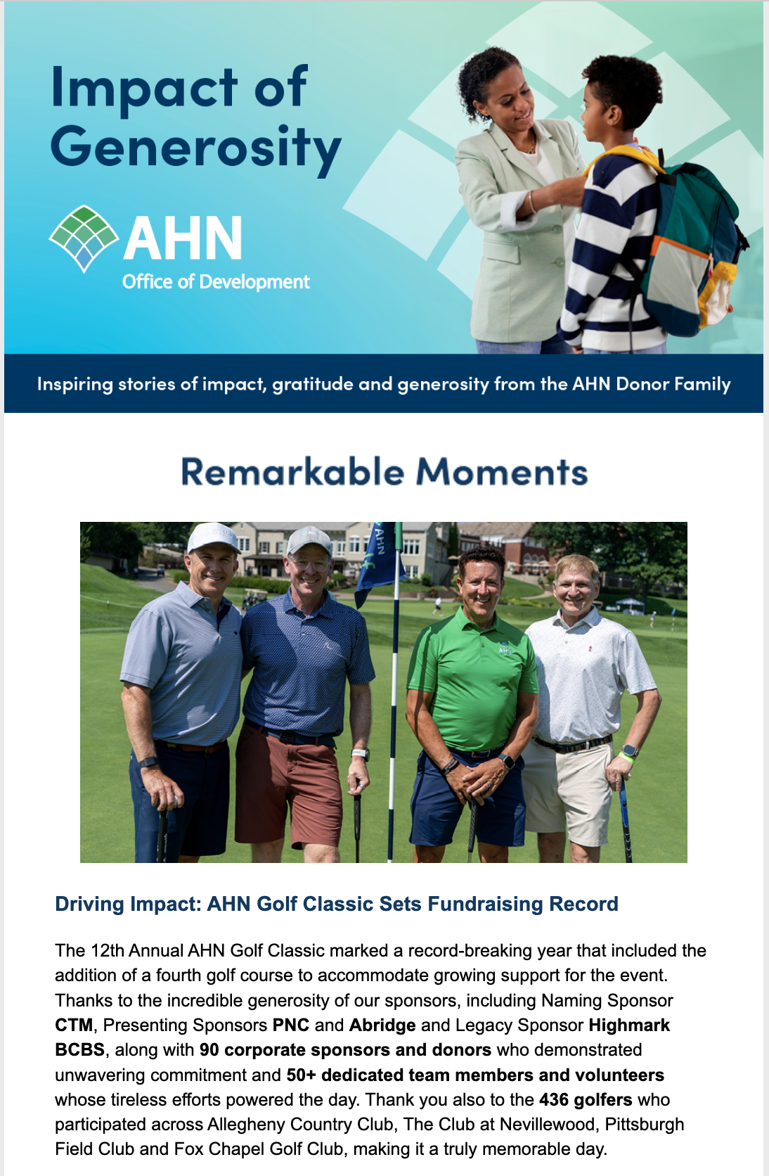 Impact of Generosity E-Newsletter Thumbnail